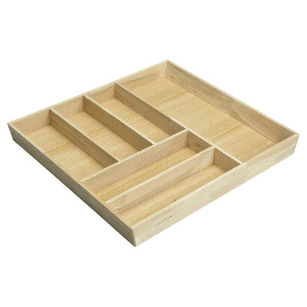  Bestikindsats massiv eg til 50 cm skuffe<br>Indvendig bredde 42 cm