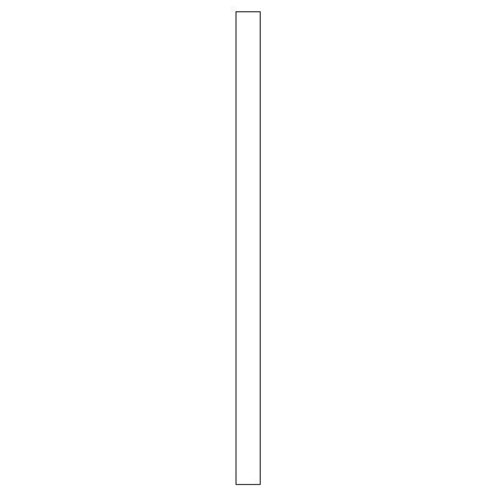  Tilpasning til højskab<br>H: 195,2 cm B: 10 cm