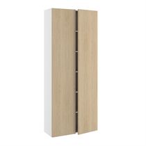 80 cm bredt højskab med 5 hylder