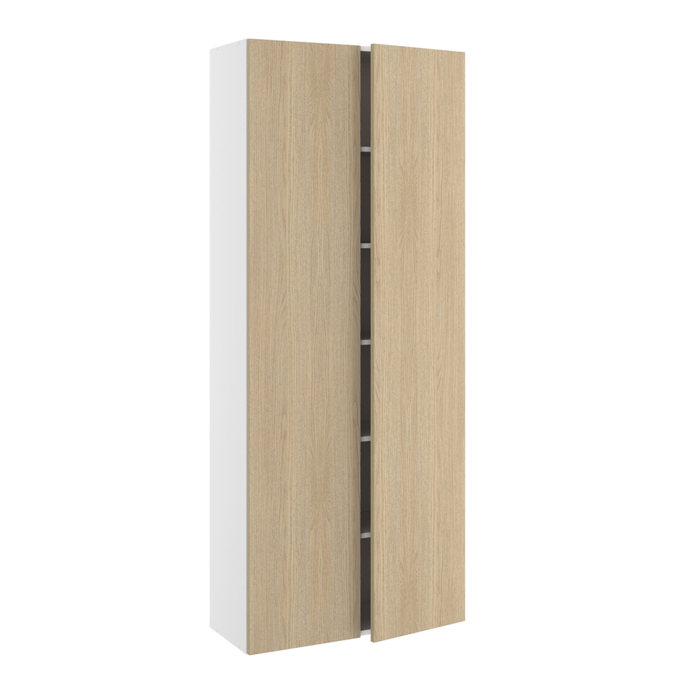 80 cm bredt højskab med 5 hylder