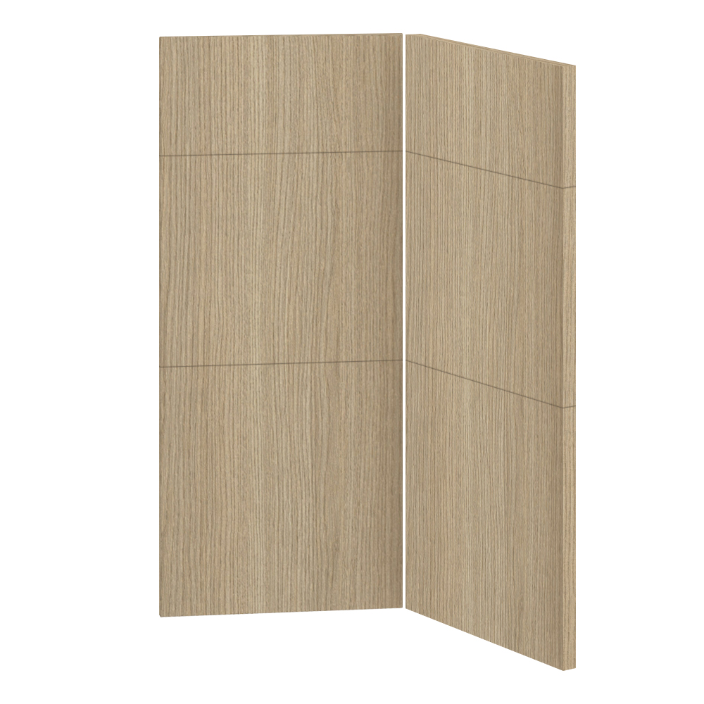 Knæklåge 3-delt samlet<br>Passer til U9090 H: 70 cm B: 29,6 cm