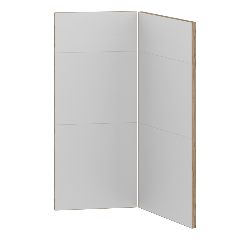 Knæklåge 3-delt samlet<br>Passer til U9090 H: 70 cm B: 29,6 cm